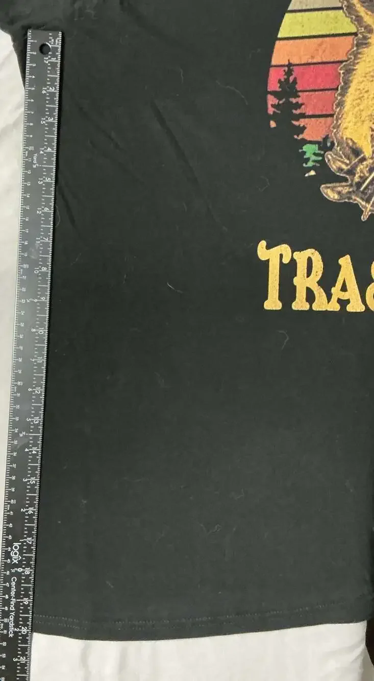 Port & Company Trash Panda Raccoon Graphic Tee Size 5XL Black